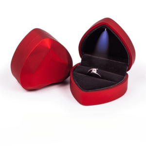 Écrin Bague Coeur Rouge
